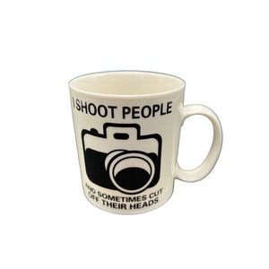 Funny Mug Camera Says "I Shoot People and Sometimes Cut Off Their Heads"